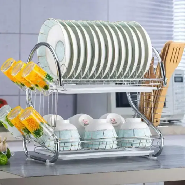 2 layer dish drainer
